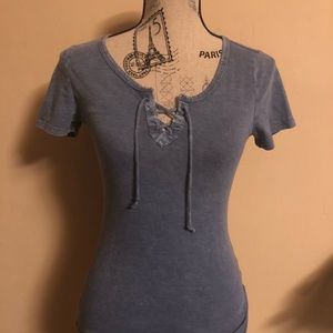 Hollister cotton jean blue T-shirt